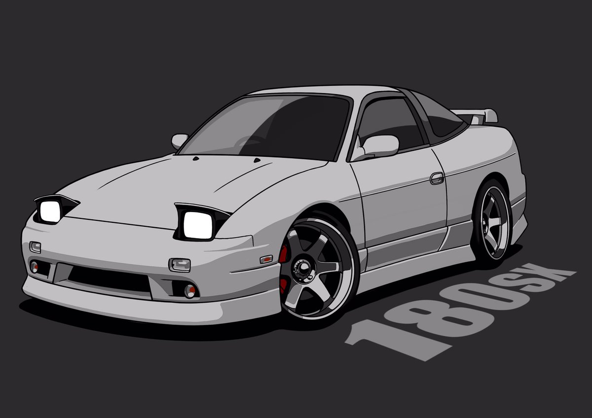 カーイラスト #180sx 開眼ver.