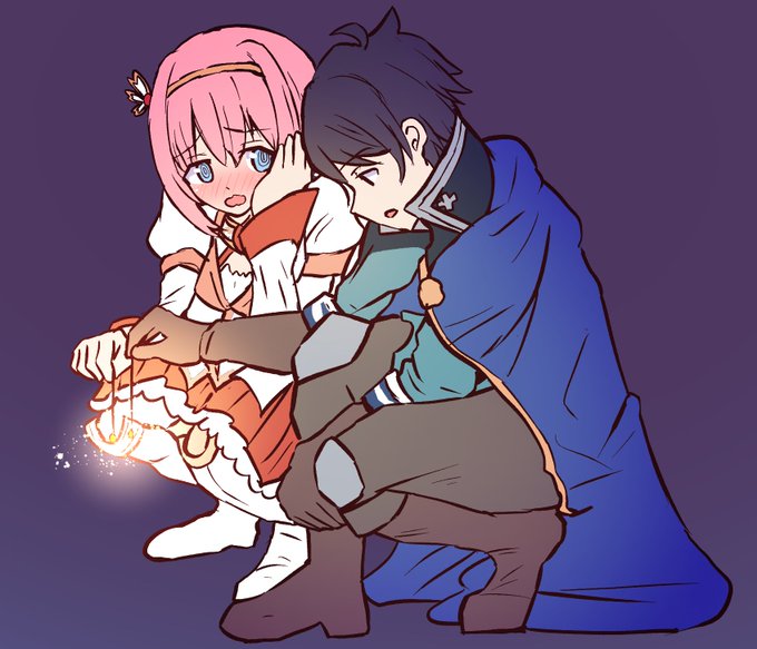 もうすぐ夏も終わりかな、ということで線香花火 #プリコネR  #ユイ #ユウキ 