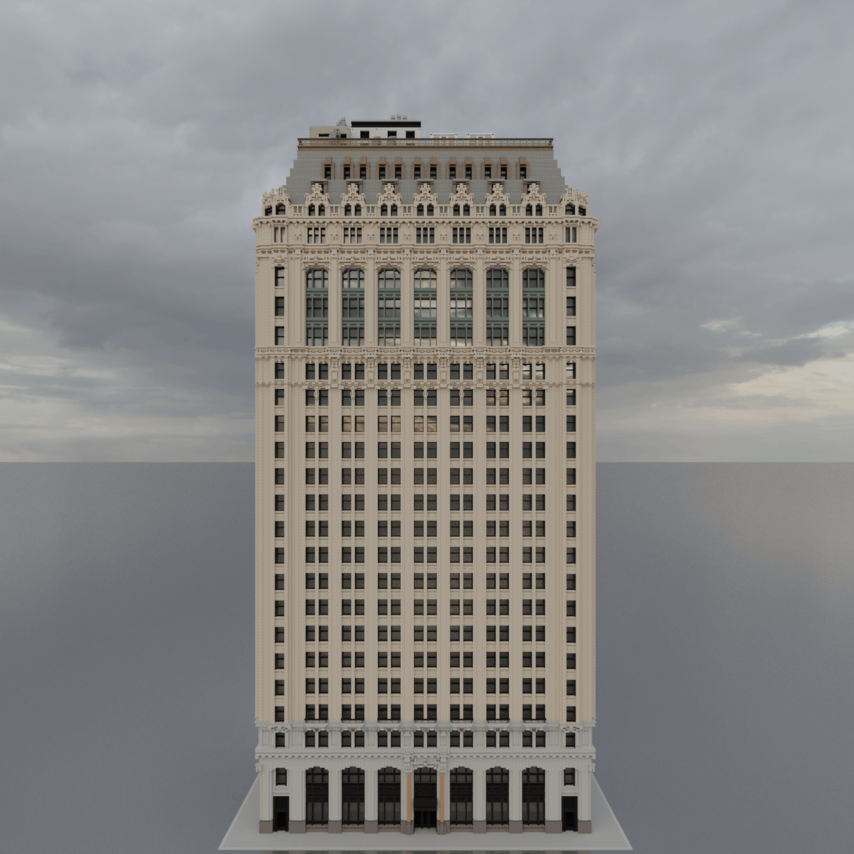 _MaxForDayz_'s tweet photo. I present to your attention 90 West Street on 2:1 scale, 1905-1907, Gothic Revival-styled, 23 storeys, New York City.

Render: @TheLimeHit 

#Minecraft #minecraftbuild #architecture #architecturephotography #art #3dart #photo #photography #realism https://t.co/L3y7q2WuLQ