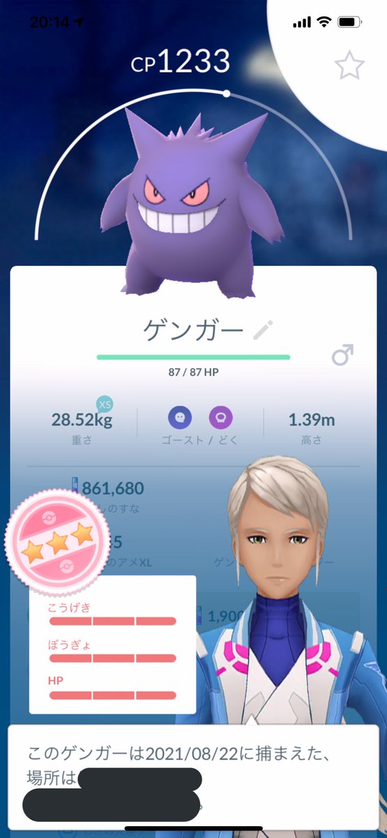 Mr Leo リワードからゲンガー100きた ポケモンgo ゲンガー 個体値100 Mr Leo リワードからゲンガー100きた ポケモンgo ゲンガー 個体値100
