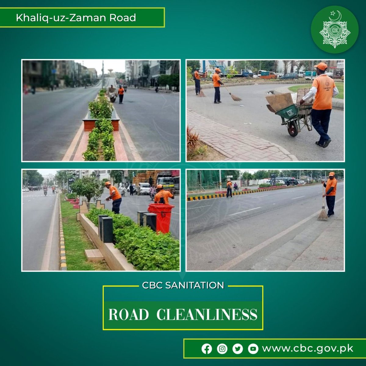 BoardClifton's tweet photo. ROAD CLEANLINESS - Khaliq-uz-Zaman Road
#CBC #CantonmentBoardClifton
#CBCare #CBCareClifton #CBCCleanGreen #cantonmentboardclifton #CBCcare #CBCengineering #CBCparks #CBCMonSoon #CBCCovidDrive
Facebook @cantonmentboardcliftoncbc
Instagram @cantonmentboardclifton https://t.co/z18MXWtbYQ