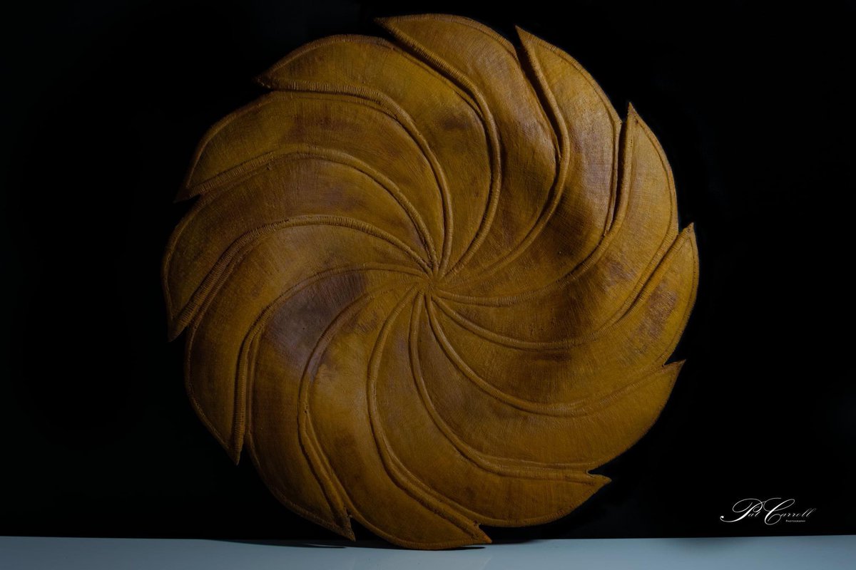 PatWoodturning's tweet photo. Rusted Impeller. Sycamore 590mm diameter. Finished with the Nick Agar signature paints from Chroma Craft #Patcarrollwoodturning #Chromacraft #NickAgarsignatureseries #rustic #rustina #texture #photography #art https://t.co/iemCXD9uGe