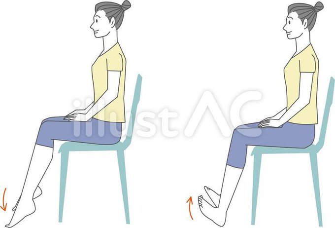 椅子ストレッチのtwitterイラスト検索結果