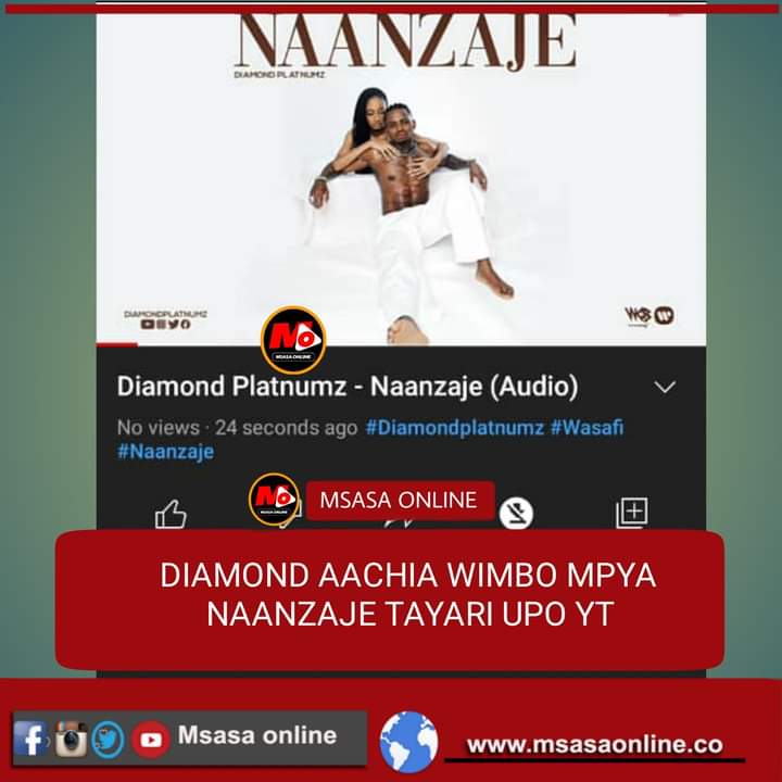 msasaonline's tweet photo. #MsasaUpdates Msanii wa Bongo Fleva @diamondplatnumz ameachia wimbo mpya unaofahamika kama #Naanzaje ambapo tayari upo kwenye YouTube yake.
https://t.co/2q9pDqjyU4 https://t.co/1G0Lc1XMNU