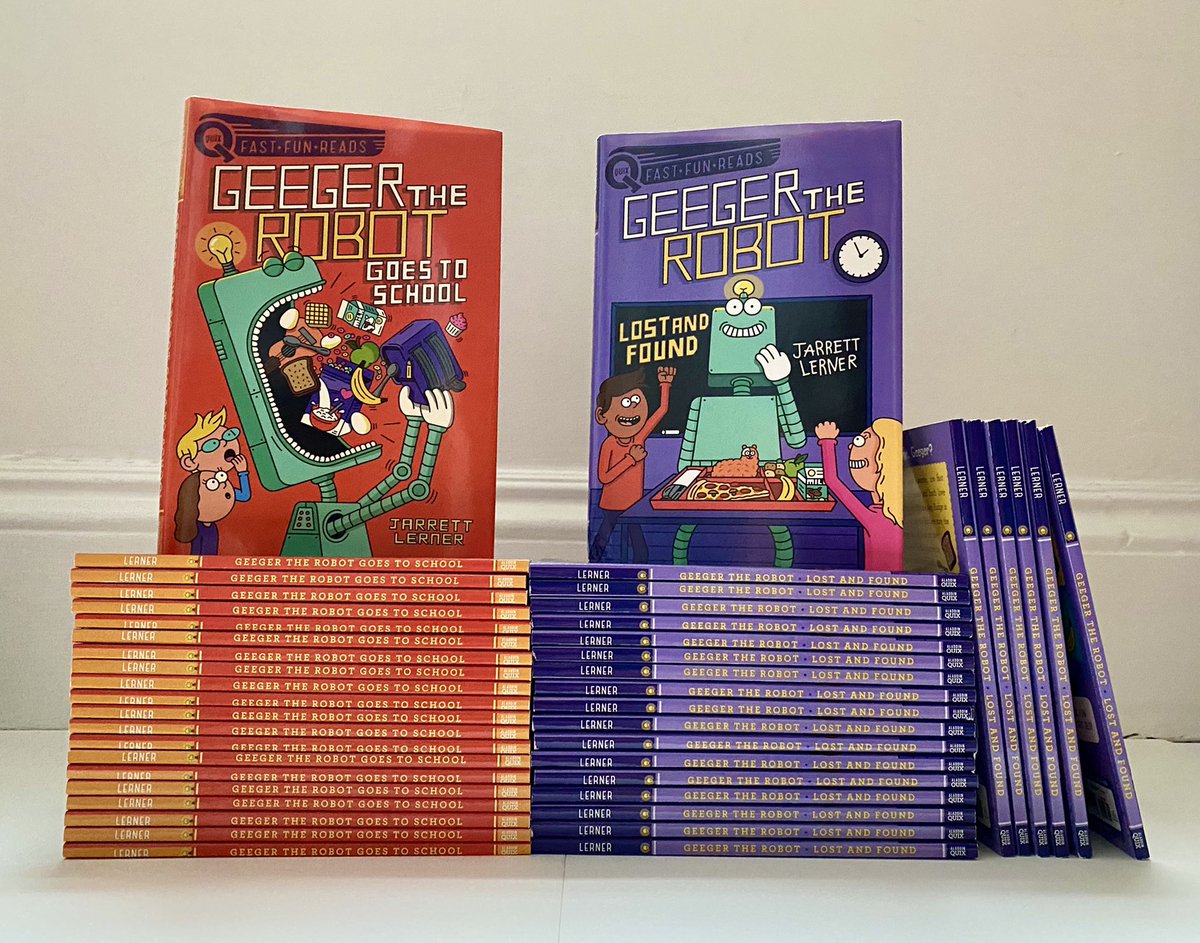 The third book in my Geeger the Robot early chapter book series, Geeger the Robot To the Rescue, comes out one month from yesterday. To celebrate, here’s a giveaway: 20 copies of each of the first two books in the series!

💛🤖📒

To enter: RT this tweet and follow me!