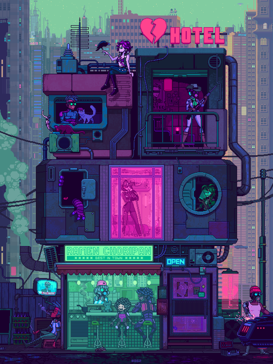 PixelGustavo's tweet photo. The most exciting part of @Animetas for me as an artist, is the opportunity to create and explore a whole new universe, with the support of our amazing community!
Here's our new Subseta piece. 
 #Animetaverse https://t.co/ewCvYabB2F