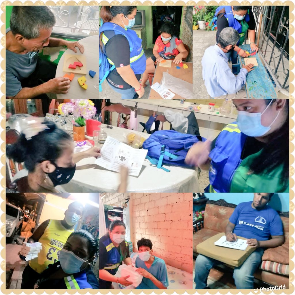 FundFeyAccion's tweet photo. #FYA; Nuestras compañeras, continúan realizando visitas a nuestros usuarios que participan en los convenios #AM #PCD @InclusionEc llevando actividades, entregando donaciones de alimentos y medicinas, asistiendo de manera integral a sus familias y las comunidades. 🏠👍 https://t.co/px9NkMXIMN