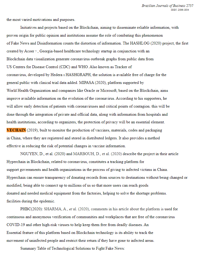 eisenreich's tweet photo. VeChain x Immutable Truth π―
VeChain was highlighted in a Brazilian Journal of Business article, 'The Use of Blockchain in the Identification of Fake News: Technological Support Tools to Combat Disinformation'
#VeChain $VET #VeFam #COVID19 #VeSearch https://t.co/LgFLyUplZ9