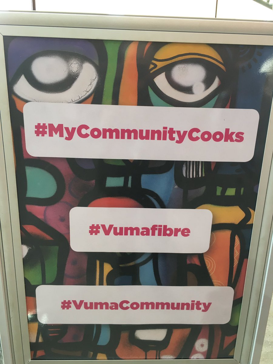<a href="/vumatel/">Vuma</a> thank you for inviting me to #mycommunitycooks to share my insights #vumafibre <a href="/sowetotheatres/">Soweto Theatre</a> <a href="/GasantAbarder/">Zia</a> <a href="/MartinMyers/">Martin Myers</a>