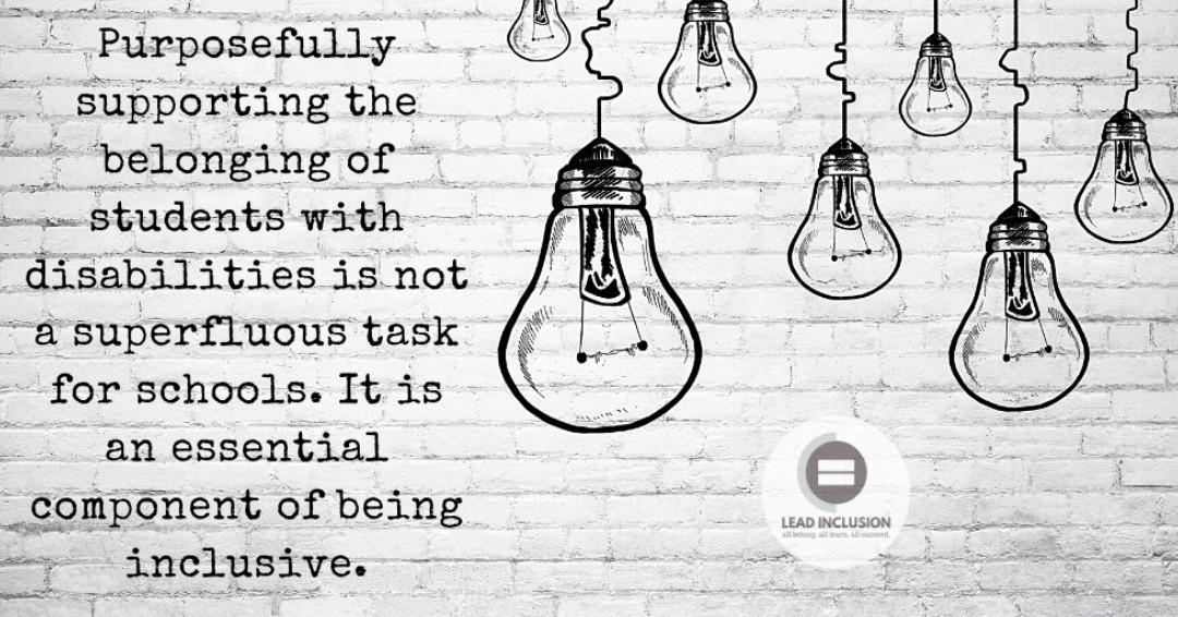 💌 Purposefully supporting the belonging of students with disabilities is not a superfluous task for schools. It is an essential component of being inclusive. #LeadInclusion #edchat #spedchat