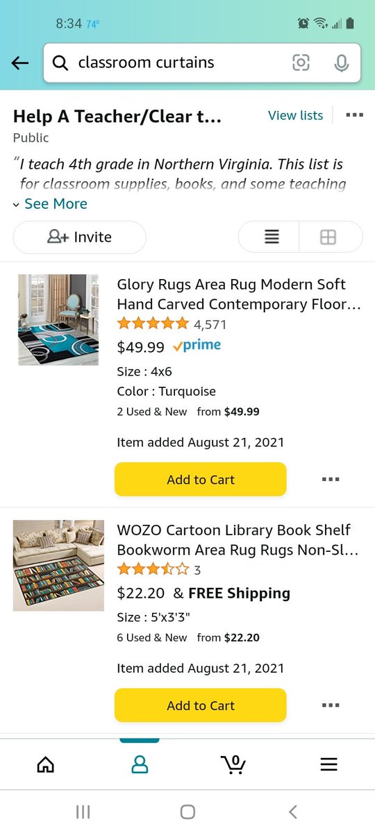 MsKimHozman's tweet photo. @chipgaines Thhnk you so much for helping teachers. My list is pretty short but our biggest need is rugs as our classroom is in a trailer and it gets slippery out there when it rains. 
#clearthelist https://t.co/ZsuXMmfqiJ https://t.co/fotz3CVlVe