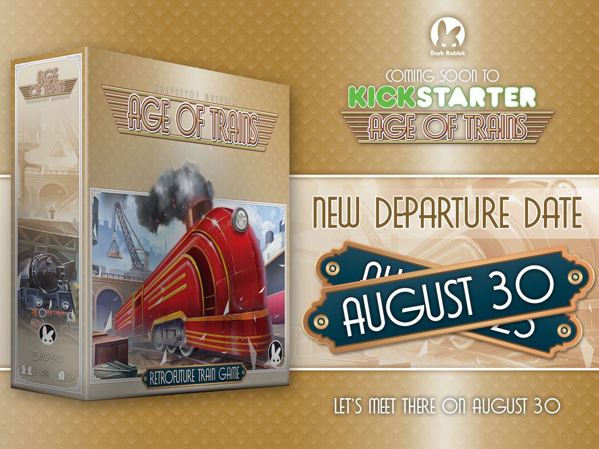 DarkRabbitPL's tweet image. We&apos;ve got a lot of constructive feedback regarding Age of Trains and the upcoming KS campaign. So, in order to address it, we decided to reschedule the launch to August 30. 
We think it&apos;s the best course of action. Gives us time to rethink and better inform you.What do you think?