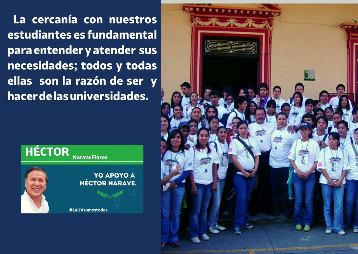 NaraveFlores's tweet photo. No debemos olvidar que la razón de ser de las universidades son los estudiantes.
#LaUVsomostodos https://t.co/5rrXG4alz6
