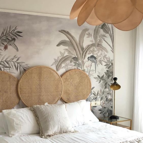 الاكتفاء بورق حائط لل Headboard، أقل تكلفة وأسرع بالتنفيذ ✔️