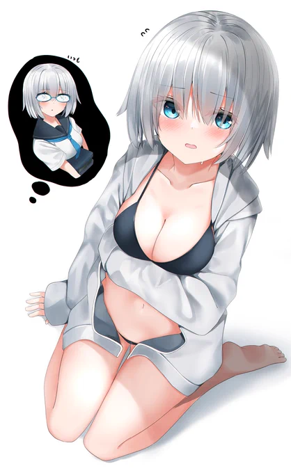 おとなしい子が水着を着た 