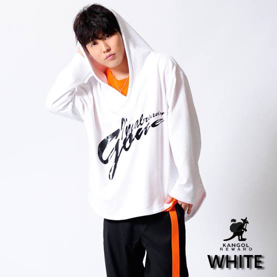 服特定 #江口拓也 TOPS : 入野自由 × KANGOL REWARD コラボパーカー