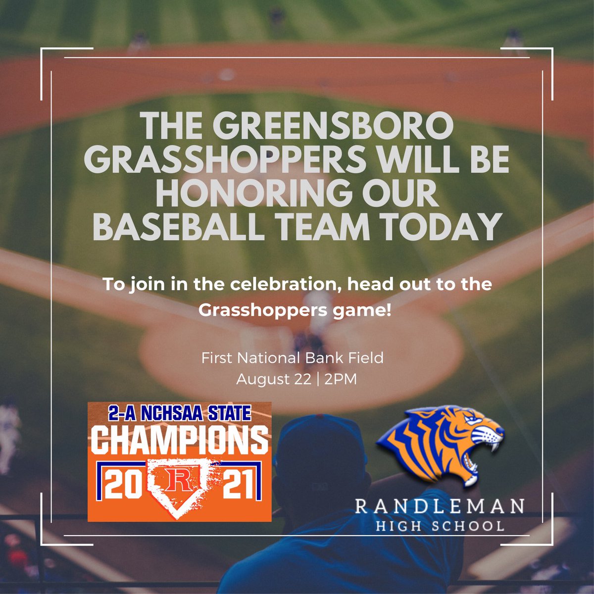 RhsBaseball336's tweet photo. The @GSOHoppers will be honoring our State Championship winning team today! Come celebrate with us if you would like! #randlewin #StateChamps #itsagreatday #tobeatiger https://t.co/RpxuVjdZv6