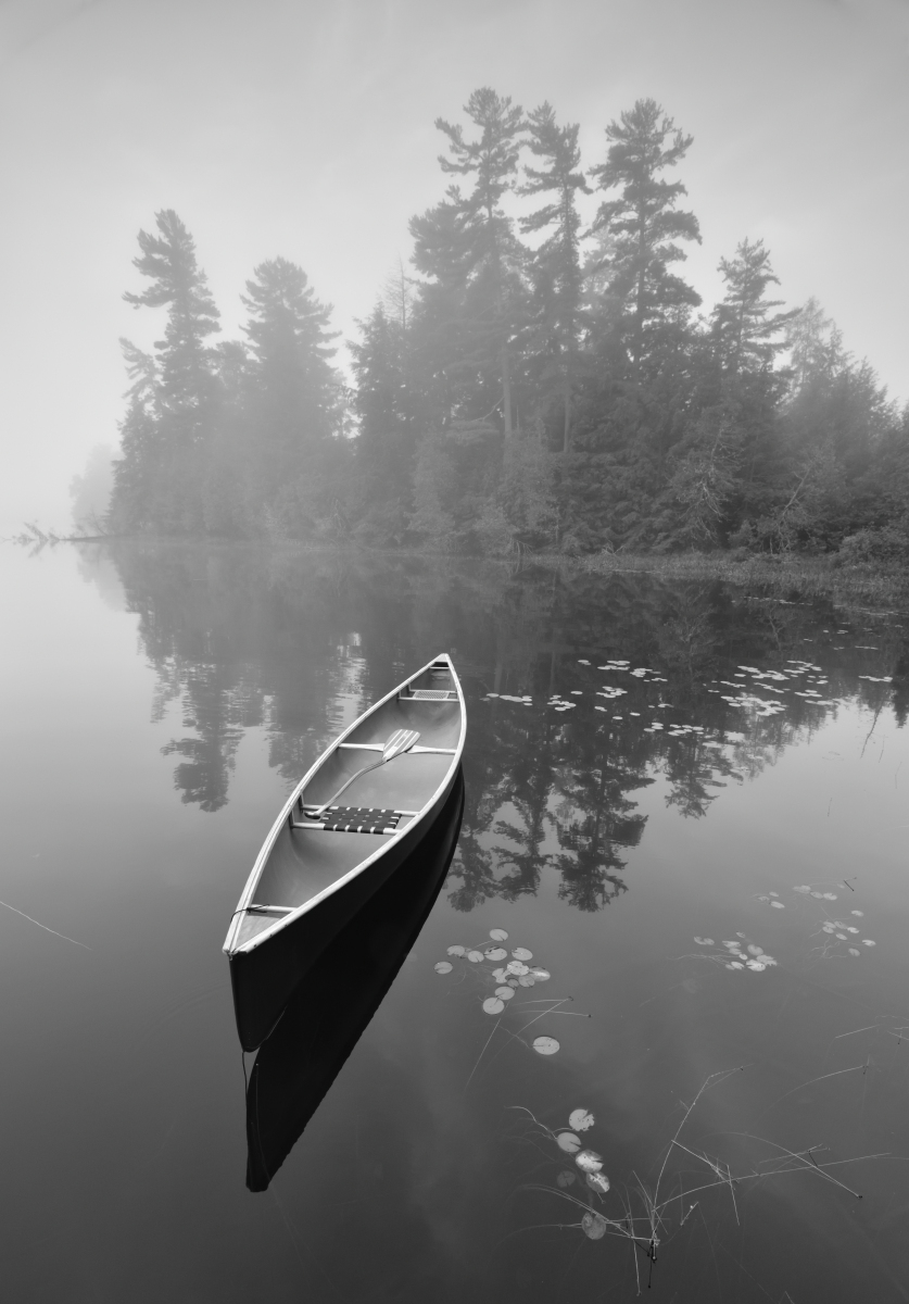 Morning fog, Canoe &amp; Pines.
Eagle Lake, Ontario, Canada

<a href="/Fotospeed/">Fotospeed</a> #FSPrintMonday