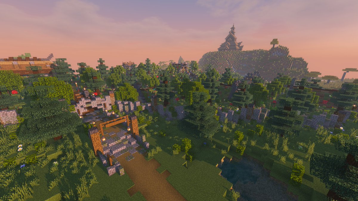 BuildsByZero's tweet image. Welcome to Kaupang Village, Home of the Vikings! #Minecraft #Vikings