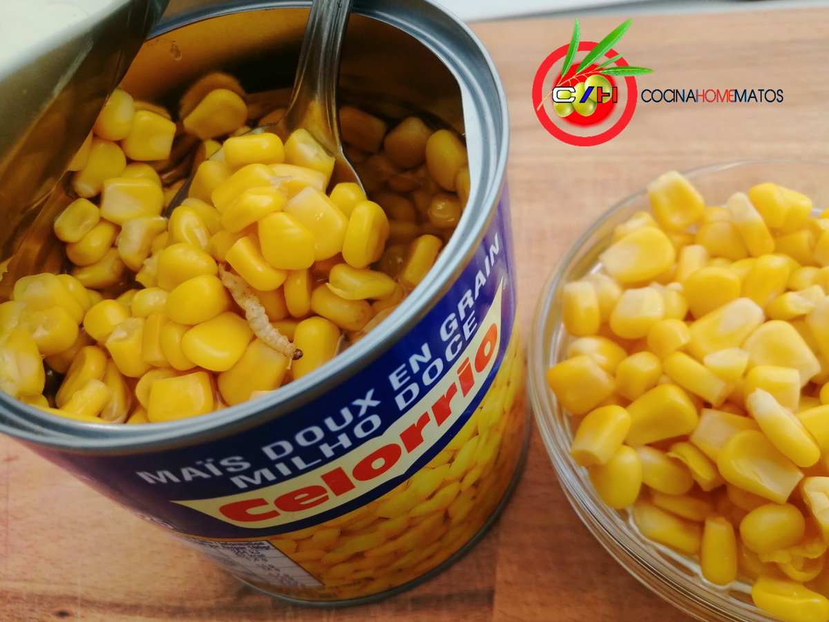 CocinaHome's tweet photo. ¡¡Que asco estaba haciendo una receta para mi canal cocina/home matos, coji una cuchara para sacar maiz del envase donde viene y la segunda cuchara trajo un regalito de la casa, un tremendo gusano asco!! Aquí les dejo las fotos. https://t.co/HaLDcEh1nE