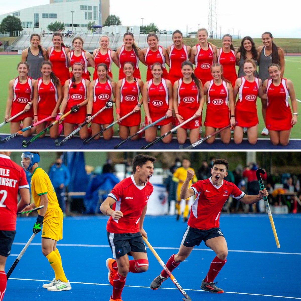 INDChileOficial's tweet photo. ¡Hoy sigue la acción en el #Panamericanojr2021 de Hockey Césped 🏑 de Santiago 🇨🇱!
A las 12:00hrs las @diablas_junior enfrentan a 🇺🇸
Y cerramos la jornada a las 16:00hrs cuando los @diablosjunior_ se midan ante 🇨🇦 ¡Vamos Chilenos! #ChileCompite https://t.co/9MQjDQL7T5