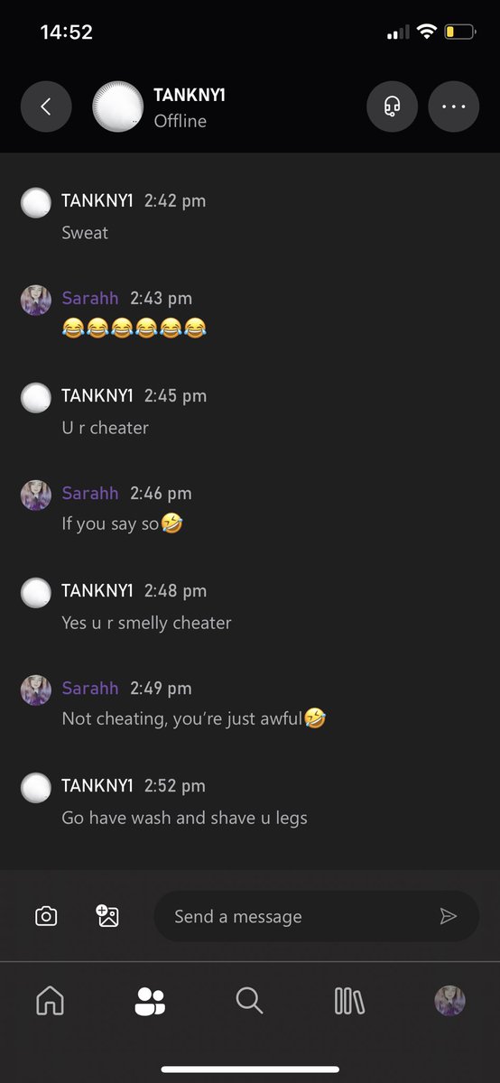 What an insult “go get a wash &amp; shave your legs” 🤣🤣🤣🤣