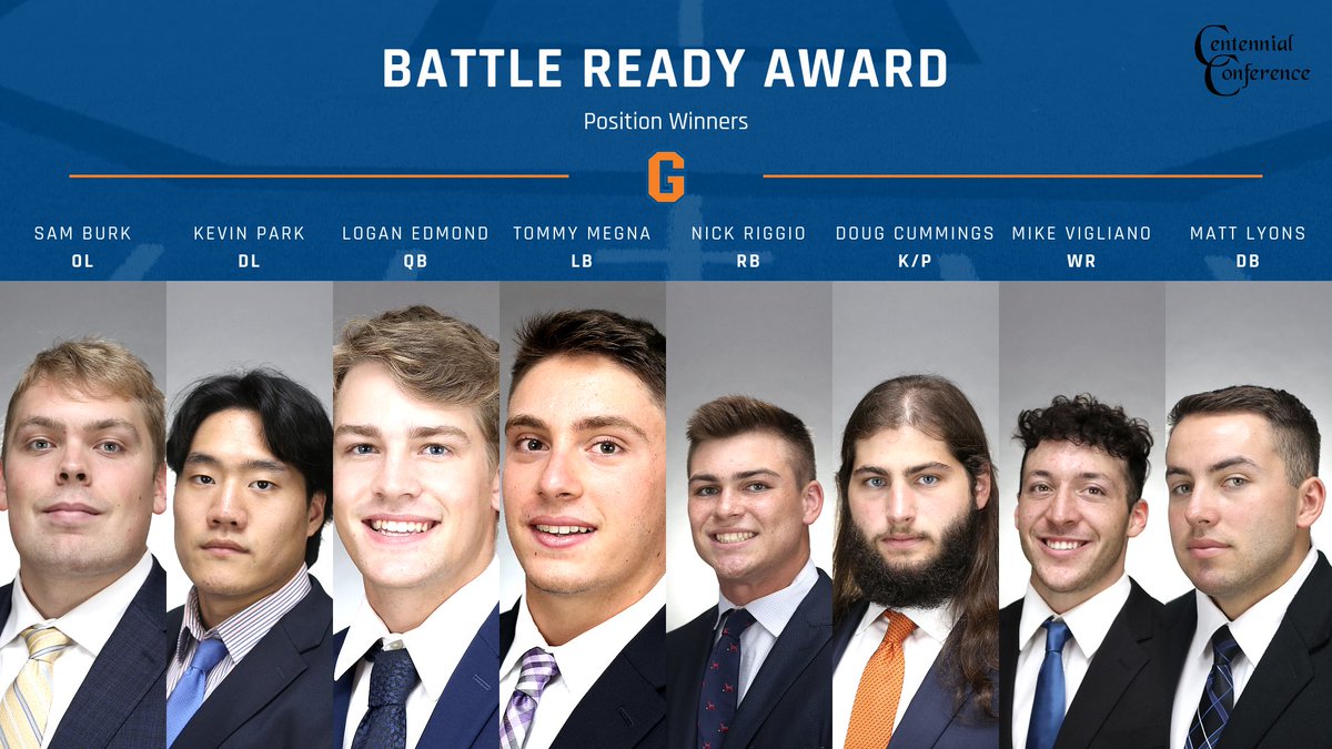 Last night we gave out our new Battle Ready Awards. The Battle ready award is given to a player from each position group who came ready for Battle! Testing includes field testing and weight room testing. #GettysburgGreat