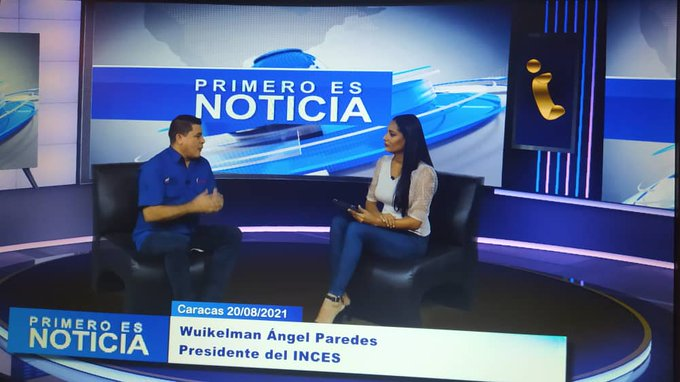 SomosIncesVzla's tweet photo. #22Ago | #AsíLoDijo @WuikelmanAngelP por 
@NoticiasCanali_: "El Inces es una institución educativa que ha ganado el corazón de Venezuela durante los 62 años de formación, un proceso de construcción de un modelo económico diversificado"

#Inces62AñosFormando 
#LuchaContraLaCovid19 https://t.co/AzpLwmTNKQ