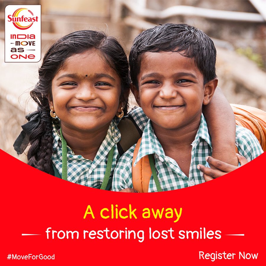 Spreading smiles and making this world a better place - isn't that what we all want? Register now and join our movement! sunfeastindiamoveasone.procam.in @Indiamoveasone #MoveForGood #SIMAO