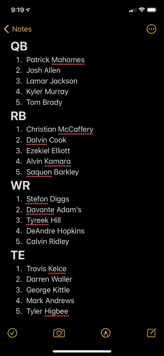 QTip47's tweet photo. Ahead of today’s first @FantasyIslandOK show here are my top 5 rankings for each position https://t.co/hSeQKcaaOw