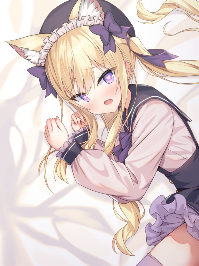 「配信に猫耳ハート目アリアちゃんが出て来たので、既存ファンアートの差分の組み合わせ」|ビートルのイラスト