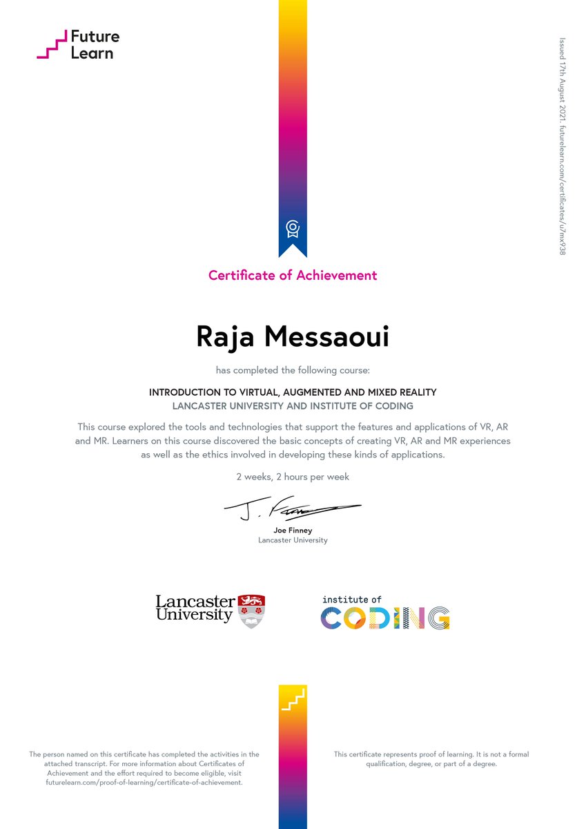 MessaouiRaja's tweet image. @AAffluents #Lancasteruniversity #Futurelearn #instituteofcoding