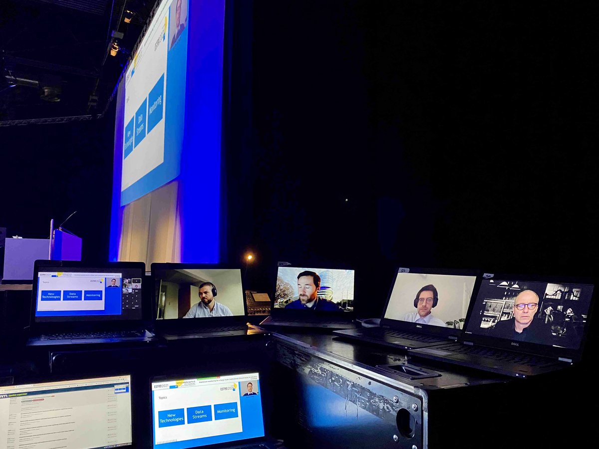 Joerg_Lehmann's tweet image. “Hanging out” with Lasse Refsgaard, @HardcastleNick &amp;amp; Stefan Ecker as remote speakers  at #ESTRO2021 in room 2.2 in our session “Large-scale assurance of quality” last night.
Photo from the tech deck by     @CaLucil. Thanks for excellent support Lucile! @UON_research @PeterMacRes