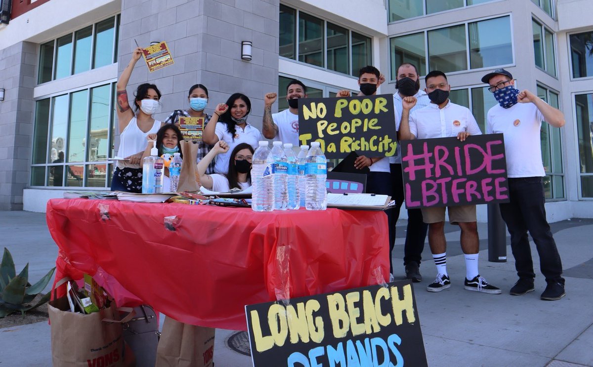 HarryBridgesMC's tweet photo. LBCPUSA and the campaign took to the metro and bus stops yesterday to petition for free transportation in Long Beach!
#socialism #communism #longbeach #community #peoplepower #unitedworkers https://t.co/5zz8jaiybQ
