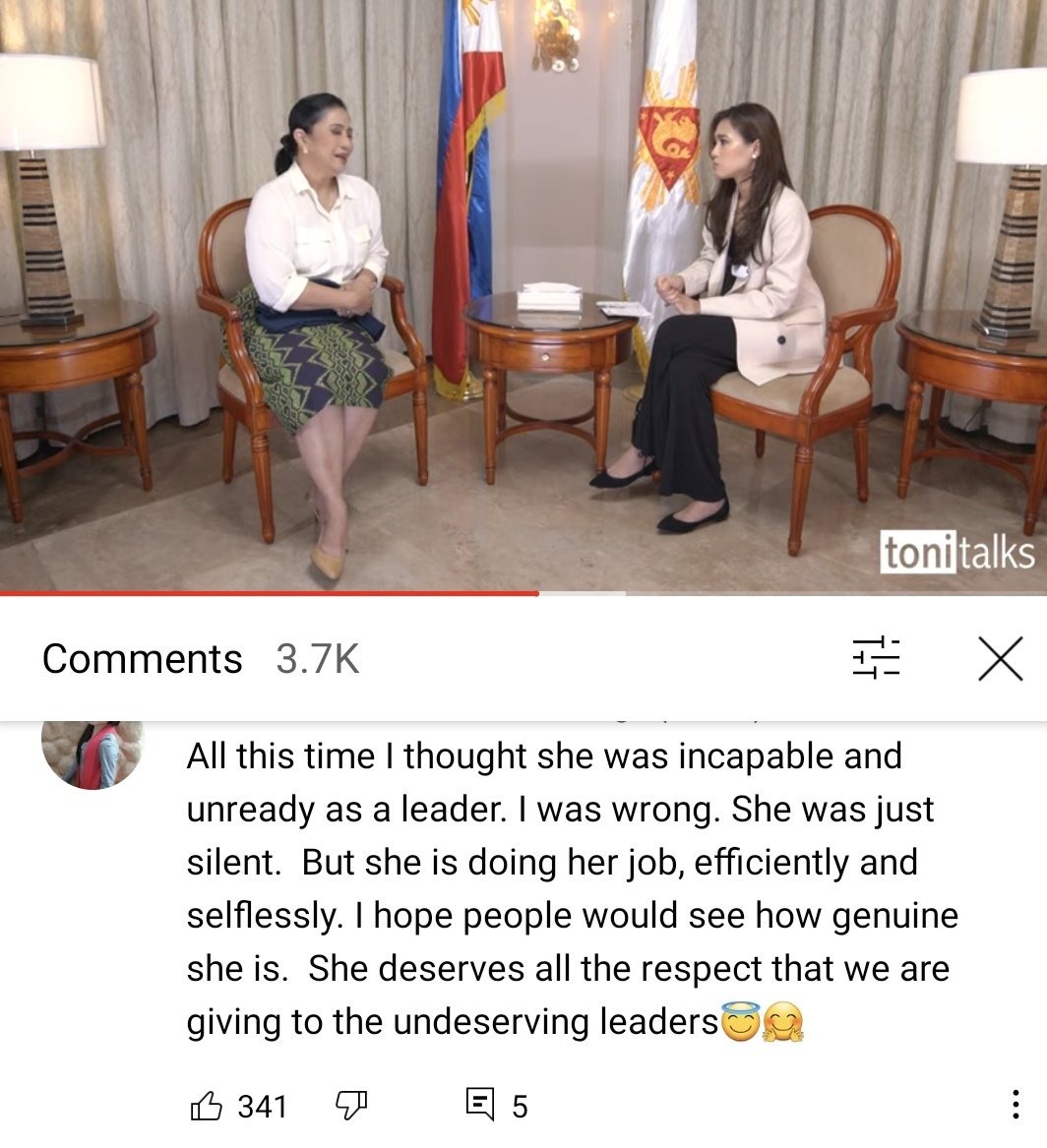 PresidentJPAUL's tweet photo. Comments like this give me hope 💙

#DapatSiLeni #LetLeniLead https://t.co/Dzm9jvOMNe