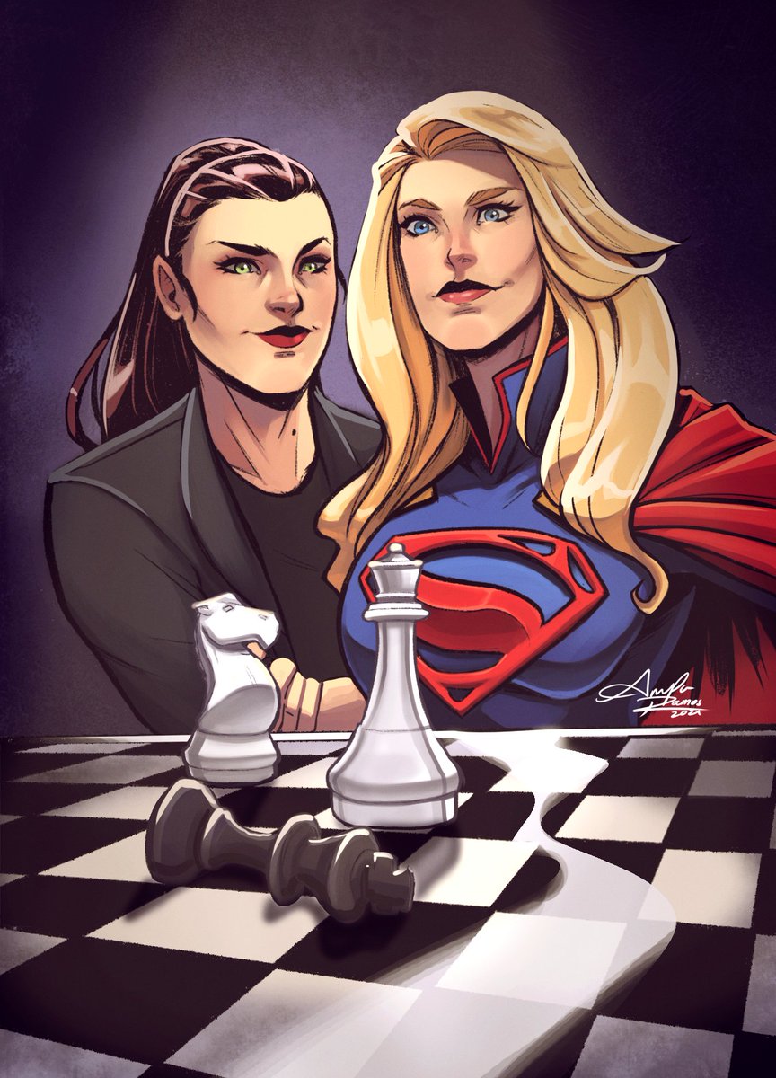 anapa_ramos's tweet photo. Keeping the #SupercorpSunday mood, here's the Postal I drew for the merch on @supercorpzine !
The white knight and the White queen against all <3 Than you all who help this wonderful project come to light. #SupercorpEndgame #Chess #CHECKMATE https://t.co/FomArqgz9U