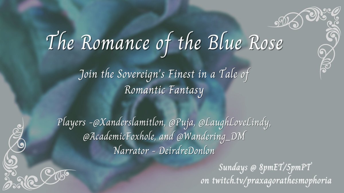 DeirdreDonlon's tweet photo. Tonight the journey to Aldis continues for @AcademicFoxhole @Laughlovelindy @puja @Wandering_DM @XanderSlamilton on #RomanceOfTheBlueRose
Join us @ 8pmET/5pmPT on https://t.co/yv1FRYkgp9 for #MVPPuppers #MajorHawkDad #BlueRoseTTRPG #DelmaesMomKnowsWhatsGoingOn #NoVampForYou https://t.co/8tP4sndcFC