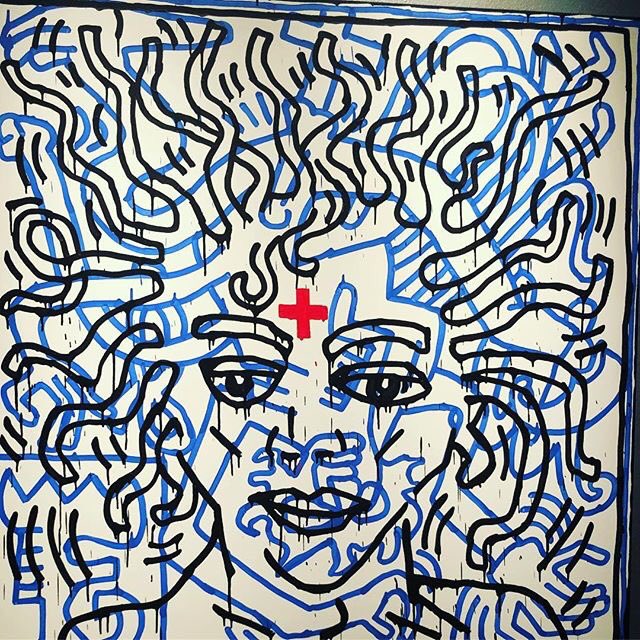 Happy Birthday to the King!   (art by Keith Haring, image via 