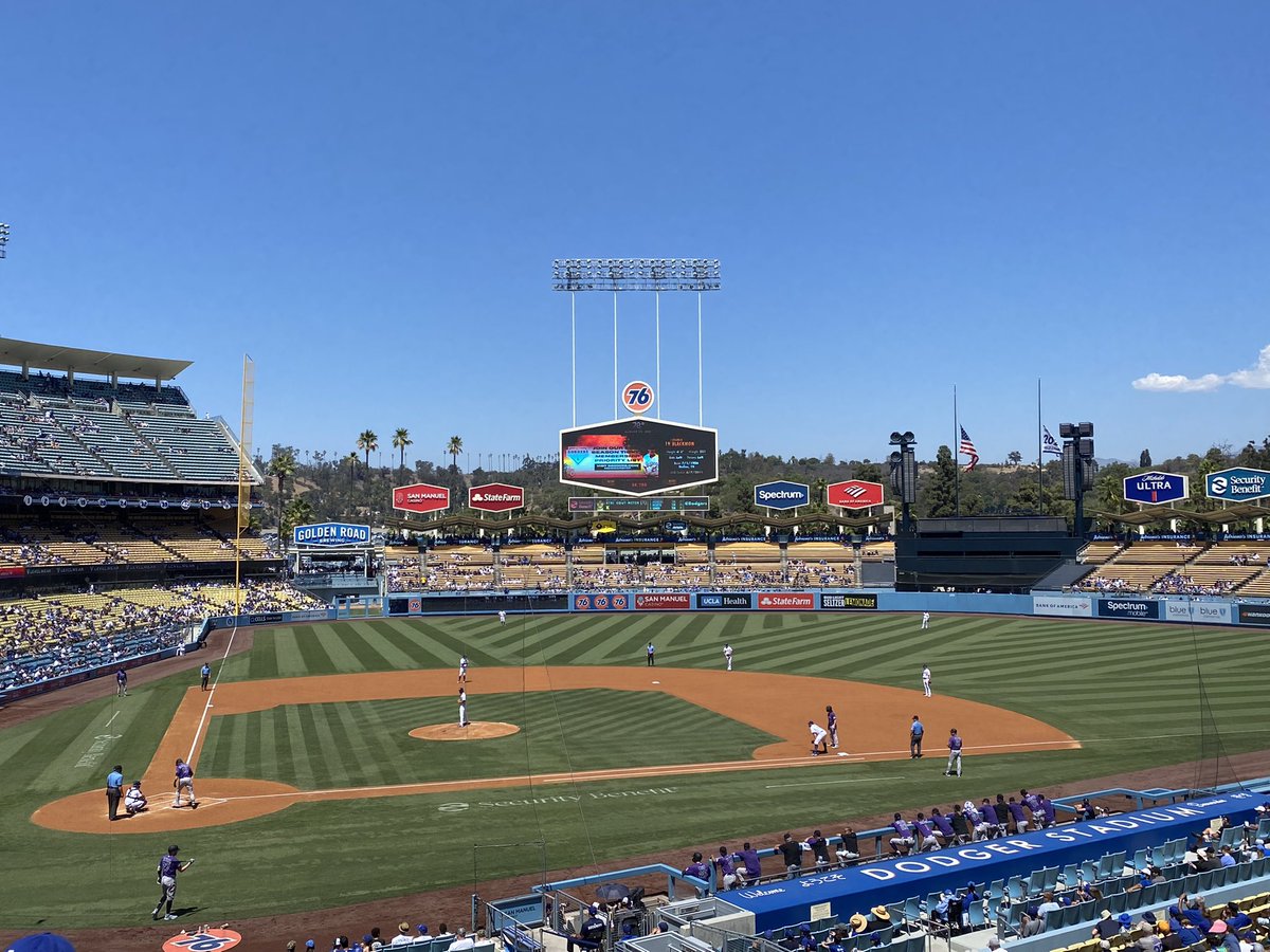 Huge thank you to @bbakeryounggun1 and <a href="/saintrenucci/">Jordan Saint Renucci, PCA</a> for the tickets. Great day for a ball game! #Dodgers