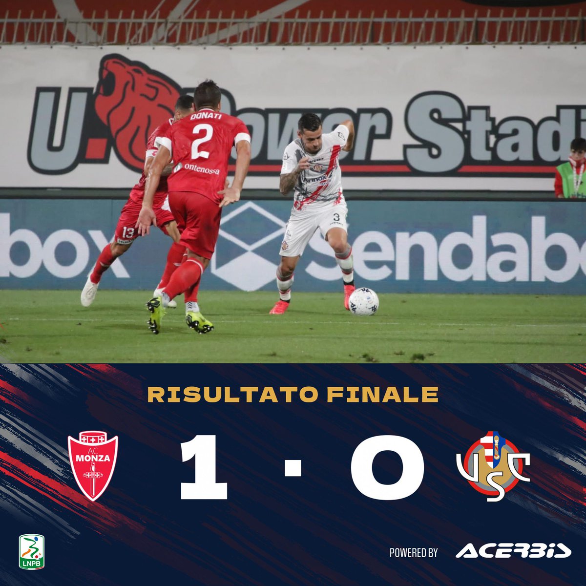 USCremonese's tweet photo. Un colpo di testa di Gytkjaer risolve una partita equilibrata
#moncre #cremonese #cremo #grigiorossi #forzagrigiorossi #legab #seriebkt https://t.co/YT6pzS1oMr