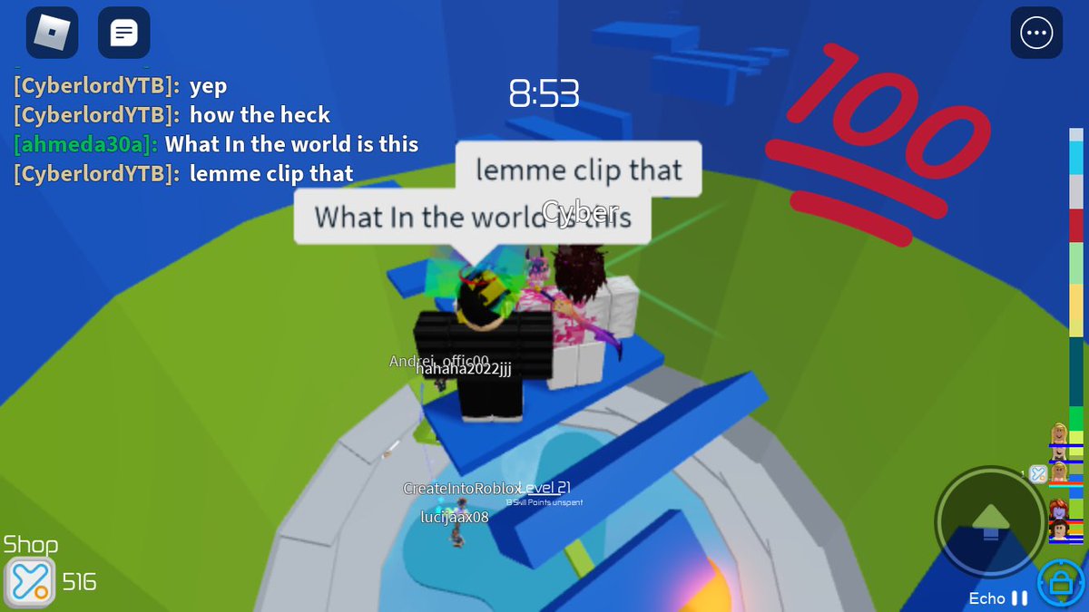 #towerofhell so we was play some from tower of hell and from the time end me and my friend see the new tower was the same at the end time of the old my friend tell me it’s 29462949e262 to get it soo we pretty luck in the game UwU