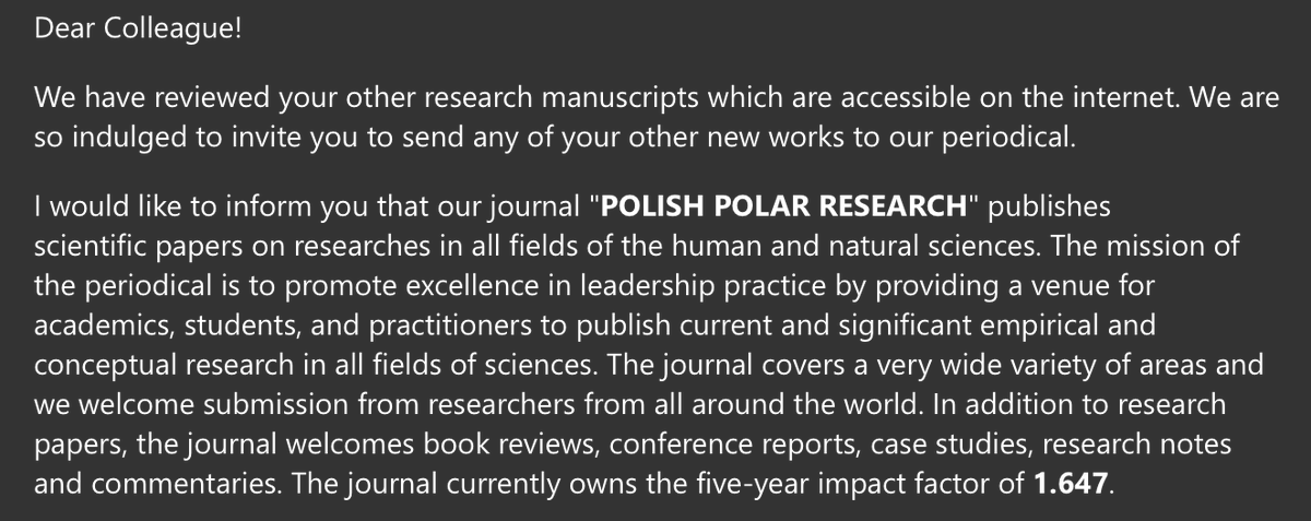 Best predatory journal request yet!