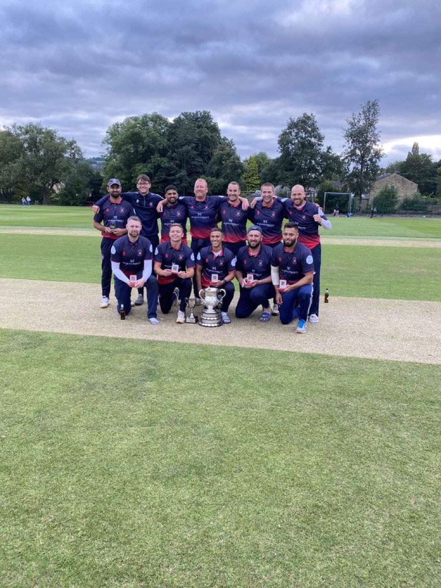 HuddCricket's tweet photo. Congratulations to @Moorlandscc, a strong display against Hoylandswaine where they ran out worthy winners in the T20 Trophy to go alongside the Sykes Cup. A great achievement, well done to everyone at the club for putting on a superb finals day. 👏👏 https://t.co/qpi8RmTsJT