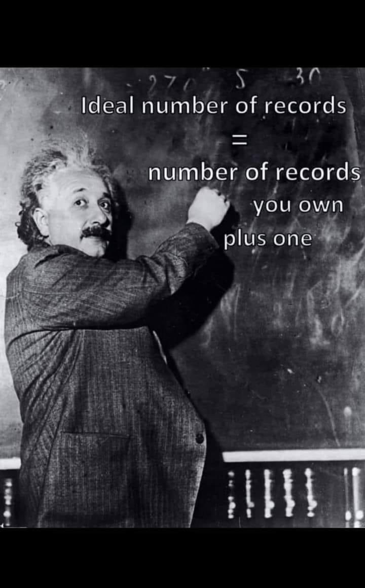 IanPople1's tweet photo. Einstein’s theory of record collecting https://t.co/Tlx6XxRAUm