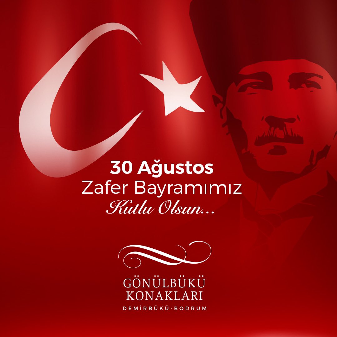 gonulbuku's tweet photo. Gazi Mustafa Kemal Atatürk’ün önderliğinde vatanımızı işgalden kurtaran Türk Milletinin en büyük günü 30 Ağustos Zafer Bayramı kutlu olsun! 🇹🇷

#30ağustos #zaferbayramı https://t.co/z5OL7UVA7t