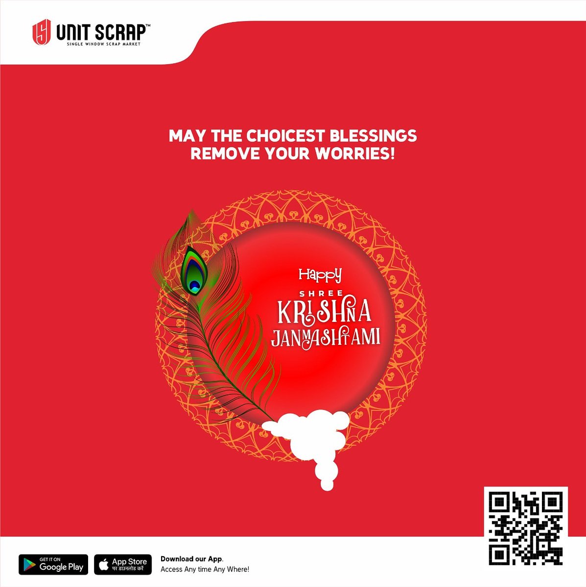UnitScrap's tweet photo. Wishing everyone good health, joy and a blessed Janmashtami!

#HappyJanmashtami #Janmashtami2021 #Janmashtami #Festival #Greetings #UnitScrap #ScrapTrading #India https://t.co/Px61ZOVkW7