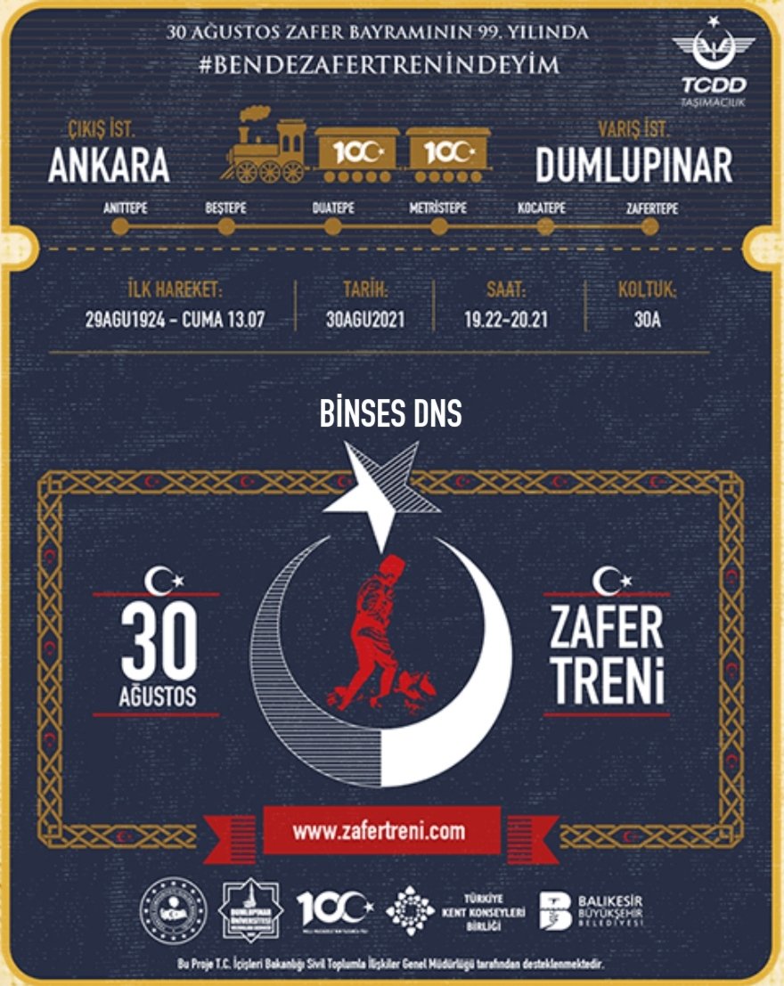 30 Ağustos Zafer Bayramında, trende yerimizi aldık.

#30AğustosZaferBayramı 🇹🇷
#BendeZaferTrenindeyim 🇹🇷