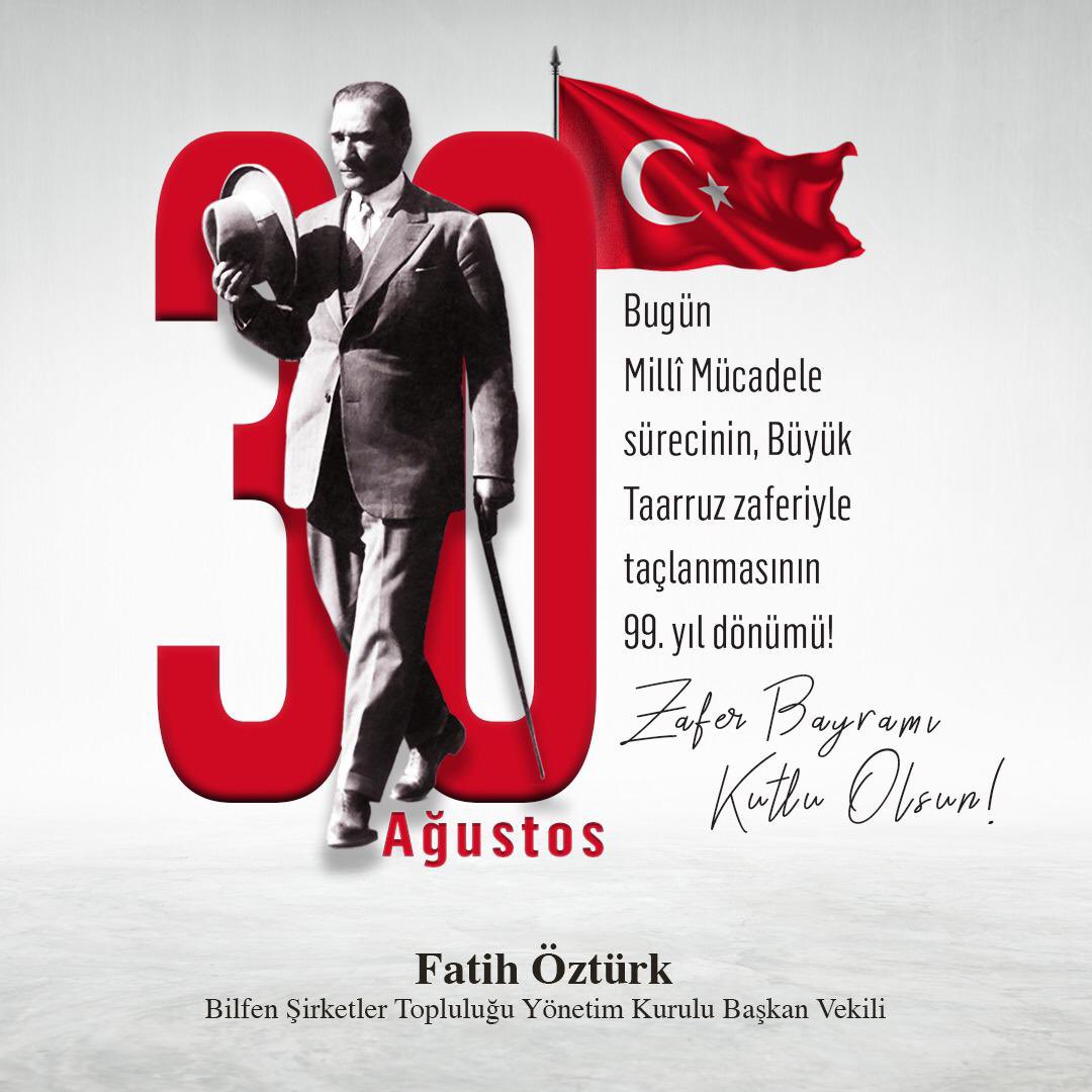🇹🇷 30 Ağustos Zafer Bayramımız kutlu olsun. 🇹🇷 Atam bir ömür boyu okullarımızda senin çizginde yürüyecek Türk gençliğini yetiştirmeye devam edeceğiz. 🇹🇷