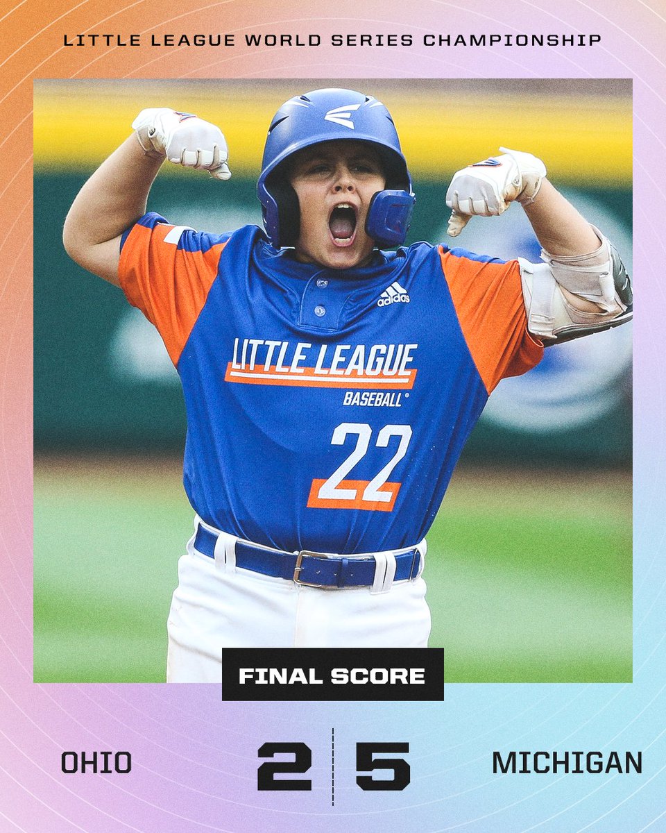 CHAMPS‼️

MICHIGAN HAS WON THE #LLWS 🏆