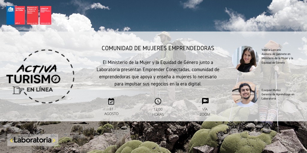 subturismo's tweet photo. 🗓️ El próximo martes 31 de agosto a las 1⃣2⃣:0⃣0⃣ horas, no te pierdas un nuevo #ActivaTurismoEnLínea 🌐Estaremos junto a @MinMujeryEG y @Laboratoriala para conocer más sobre la comunidad de emprendedoras #EmprenderConectadas
Conéctate desde aquí 👉 https://t.co/d1AFrrg1nM https://t.co/ieNAzn9ShG